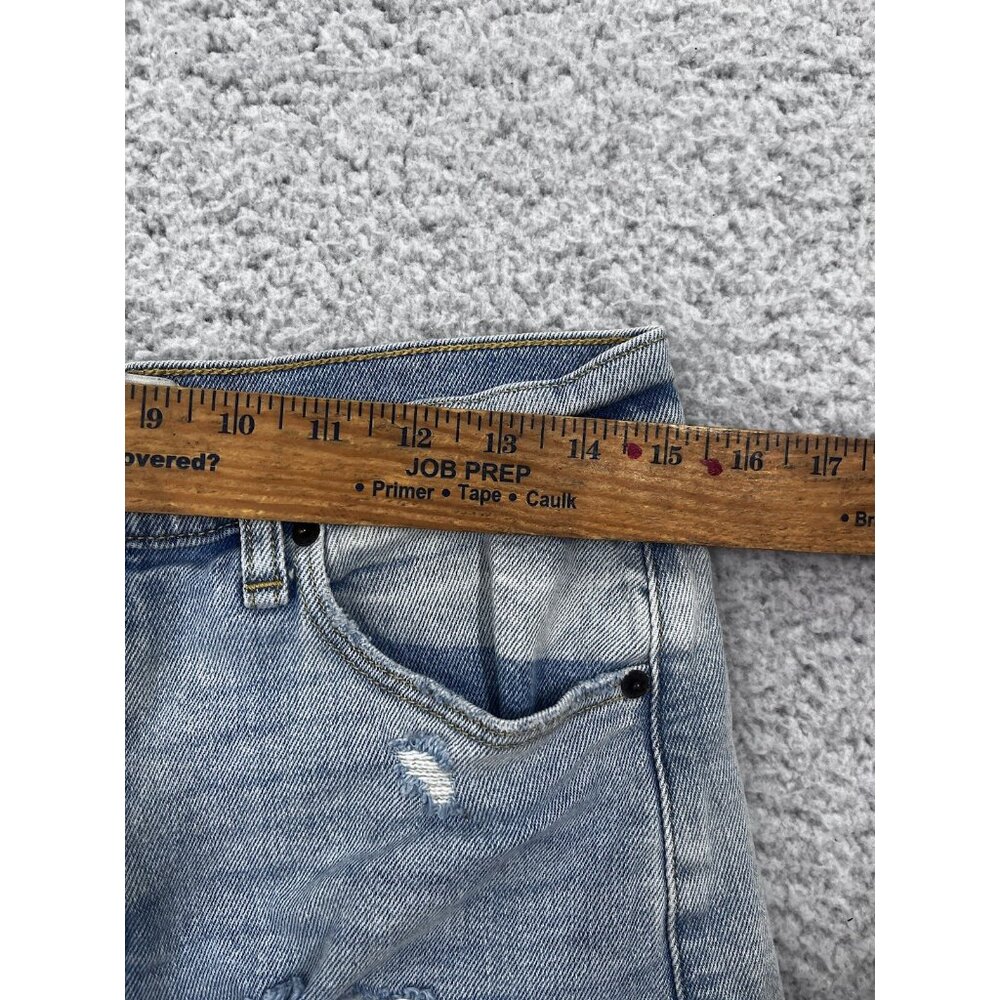 Women's Abercrombie & Fitch Light Wash High Rise Distressed Cuffed Shorts Size 6 - Picture 5 of 8